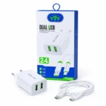 شاحن 777 موديل T-220 بمدخلين USB - (كود 6405)