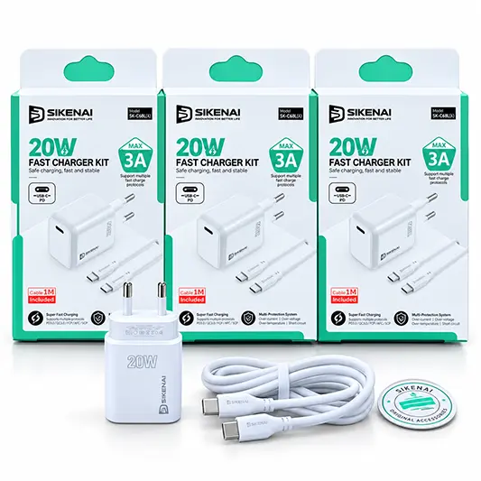 شاحن sikenai اصلي تايب فتايب كوالتي عالي اوي وبضمان سنه 20w فاست شارج - كود 6428